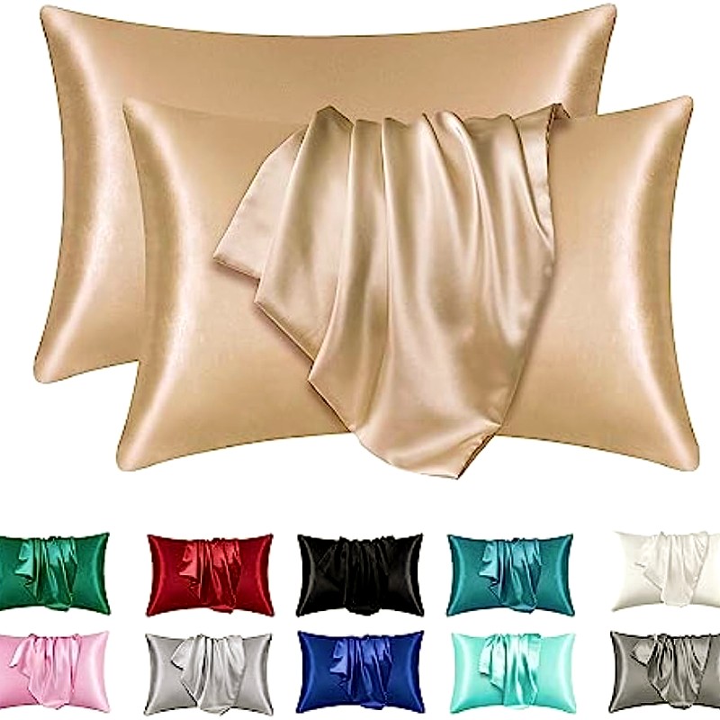Silk Pillowcase Set - قطعتان من أغطية الوسائد المصنوعة من