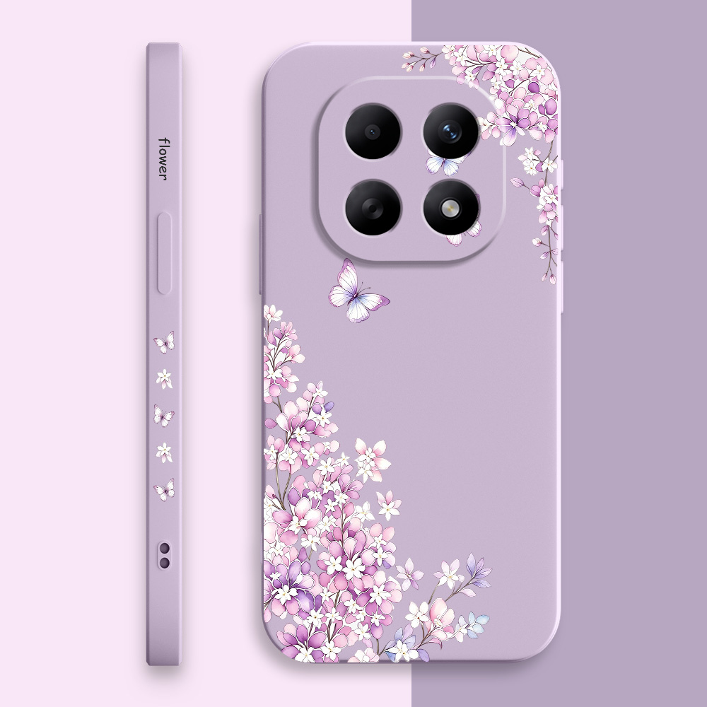 غطاء هاتف بنقشة زهور بنفسجية ل - مراجعة Xiaomi Redmi Note 13 وسعره