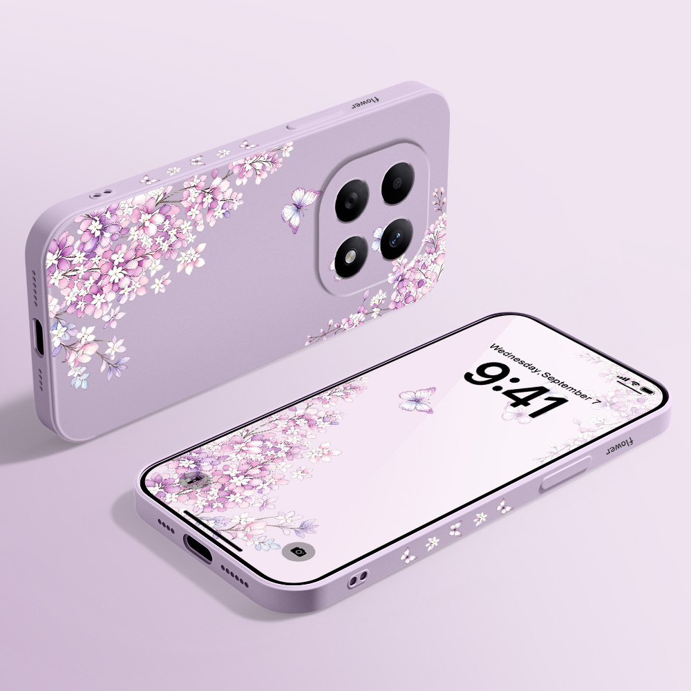 غطاء هاتف بنقشة زهور بنفسجية ل - مراجعة Xiaomi Redmi Note 13 وسعره