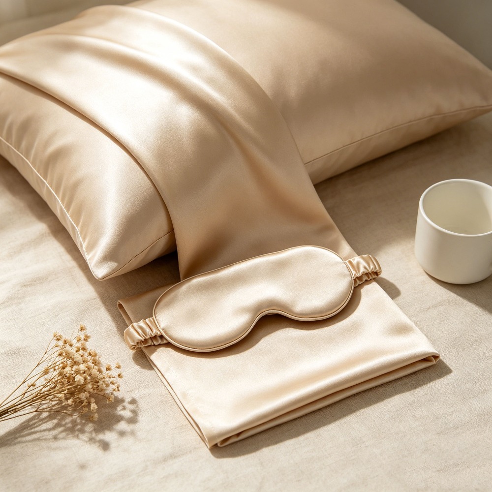 طقم نوم من حرير التوت 100%، يت - مراجعة Silk Pillowcase Set وسعره