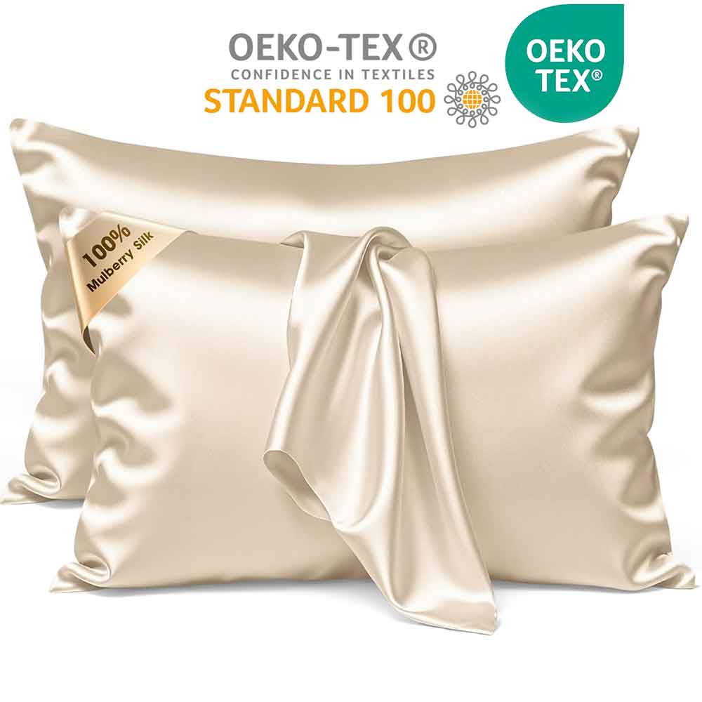 غطاء وسادة من حرير التوت الطبي - مراجعة Silk Pillowcase Set وسعره